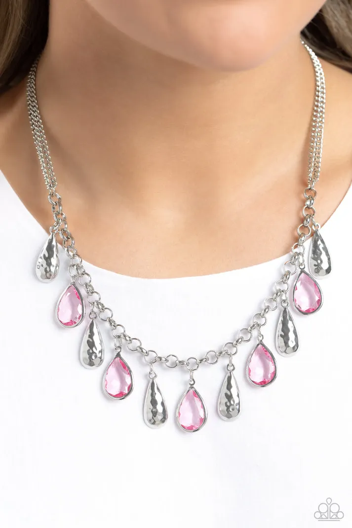 Necklaces Teardrop Timbre - Pink