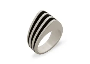 Original "Sydney Fin" Ring, White Gold & Platinum