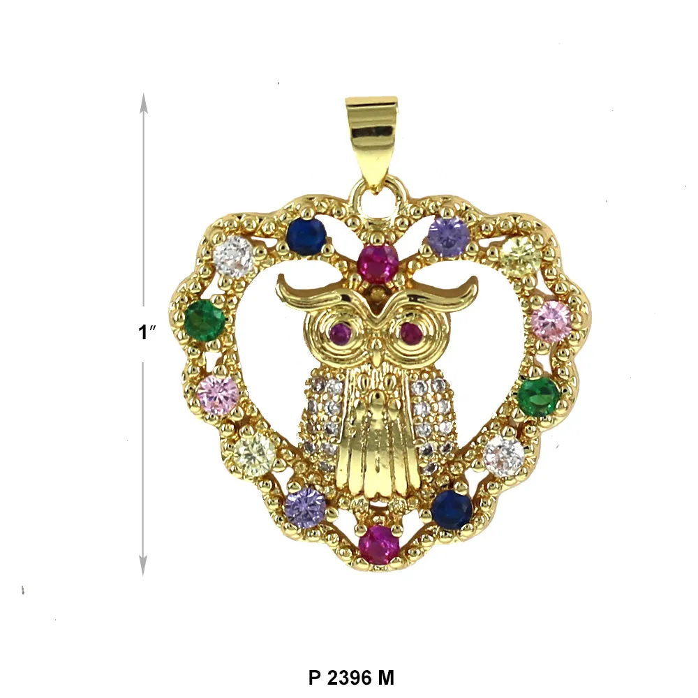 Owl Heart Pendant P 2396 M