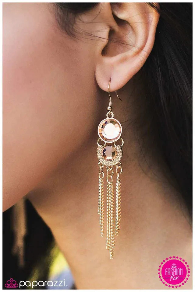 Paparazzi Earring ~ Going the Distance - Gold