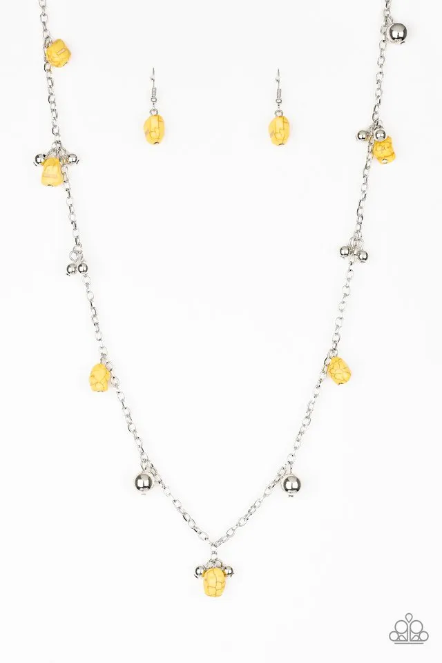 Paparazzi Necklace ~ Both Feet On The Ground - Yellow