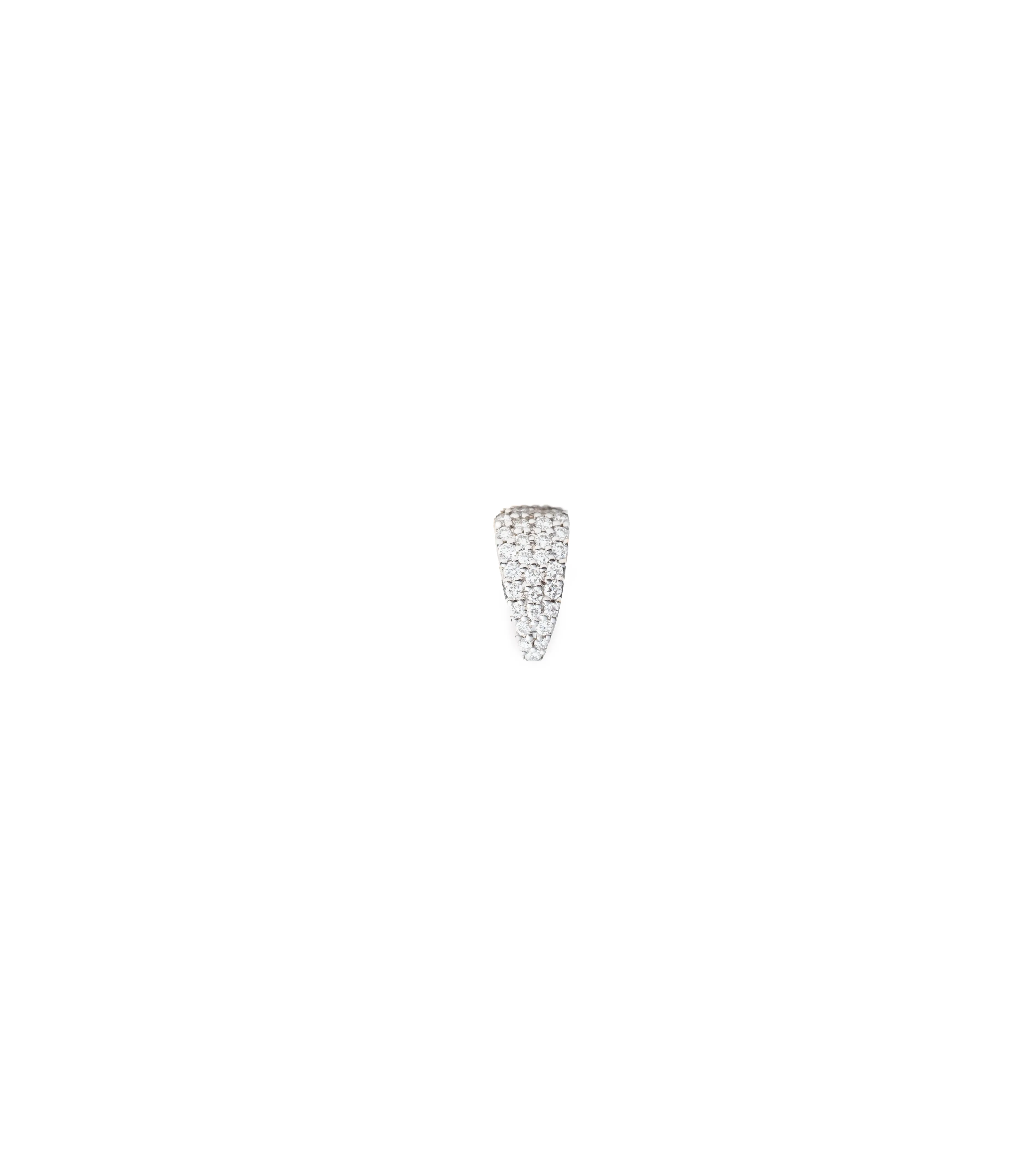 Pave Diamond Medium Bail Link White Gold