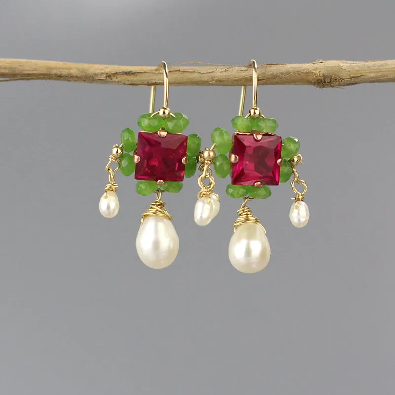 Pink Zircon Victoria Earrings