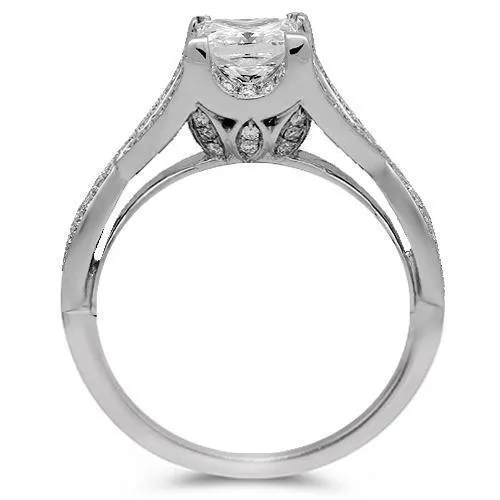 Platinum Diamond Custom Engagement Ring 1.92 Ctw