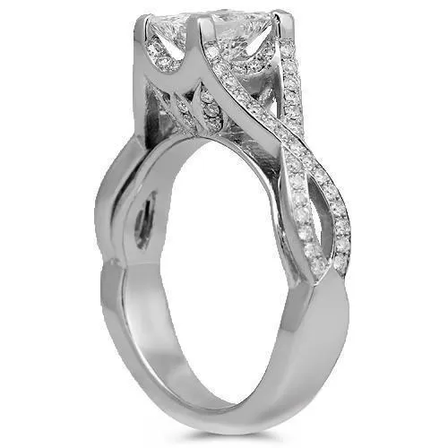 Platinum Diamond Custom Engagement Ring 1.92 Ctw