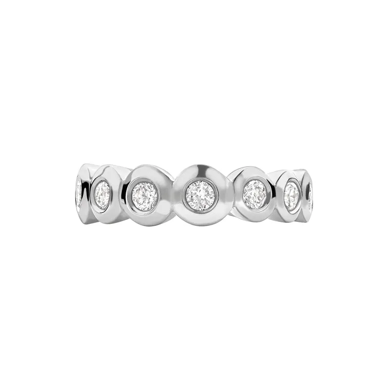 Platinum Diamond Dotty Half Eternity Ring - 0.33ct