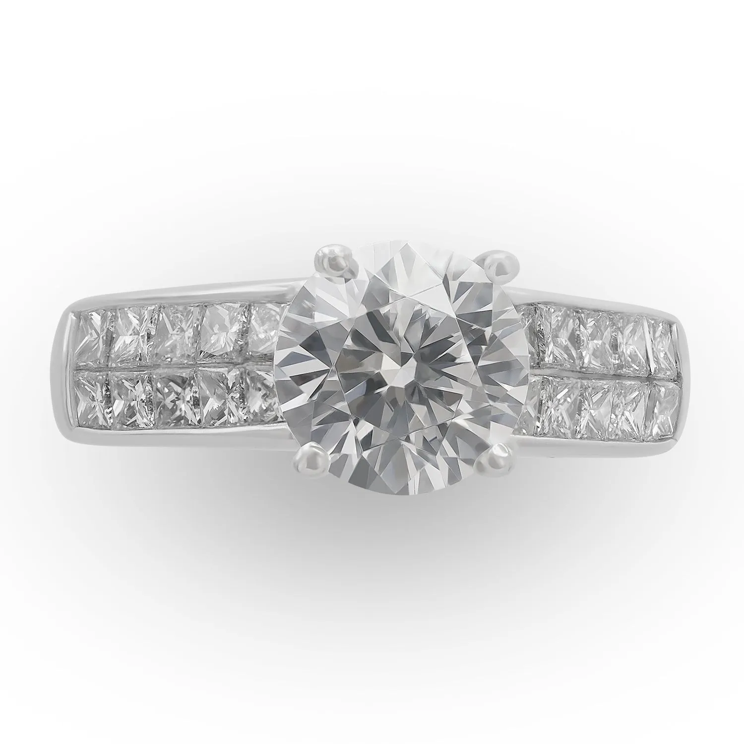 Platinum Diamond Semi-mount Ring