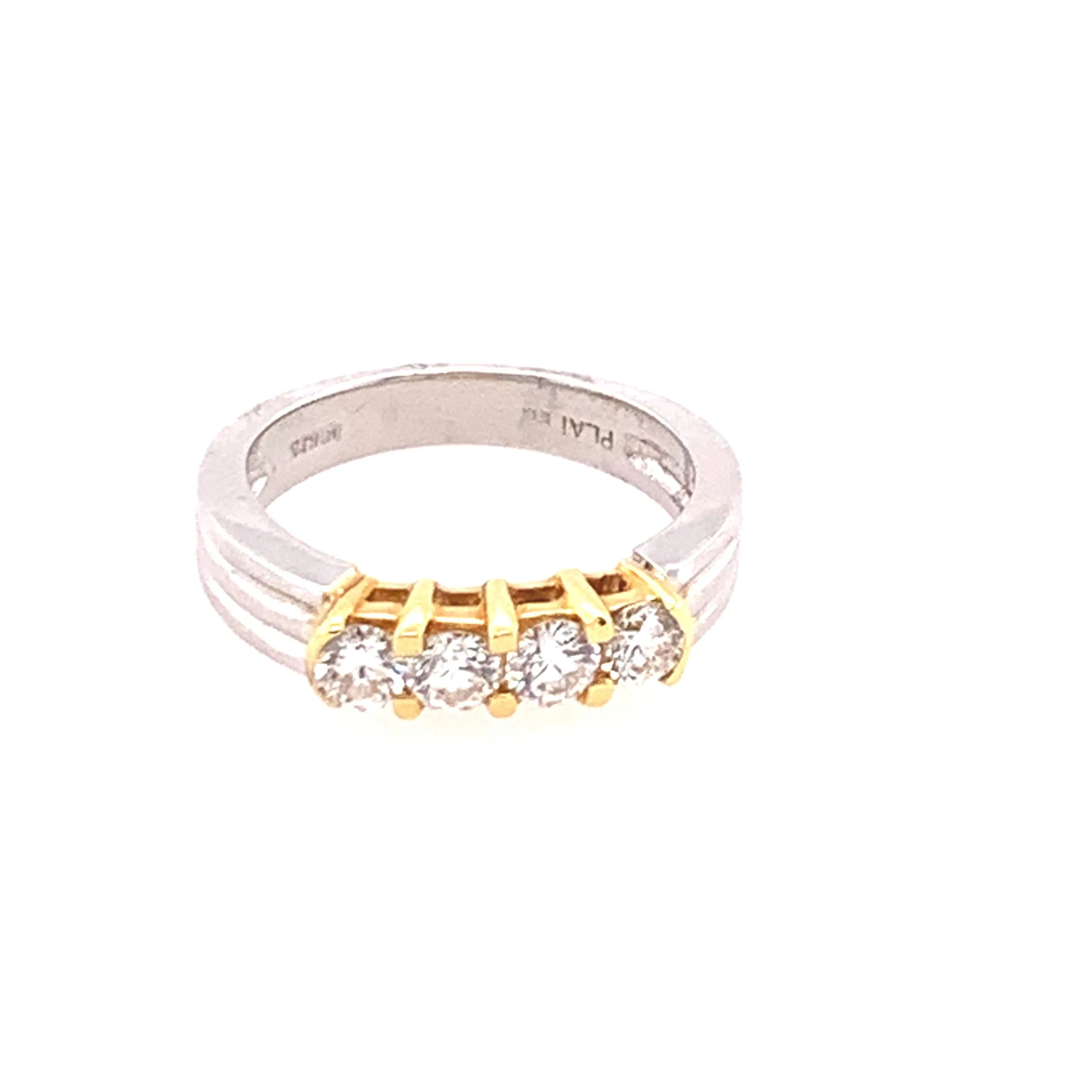 Platinum Diamond Two-Tone Band