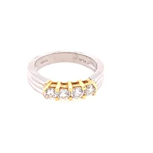 Platinum Diamond Two-Tone Band