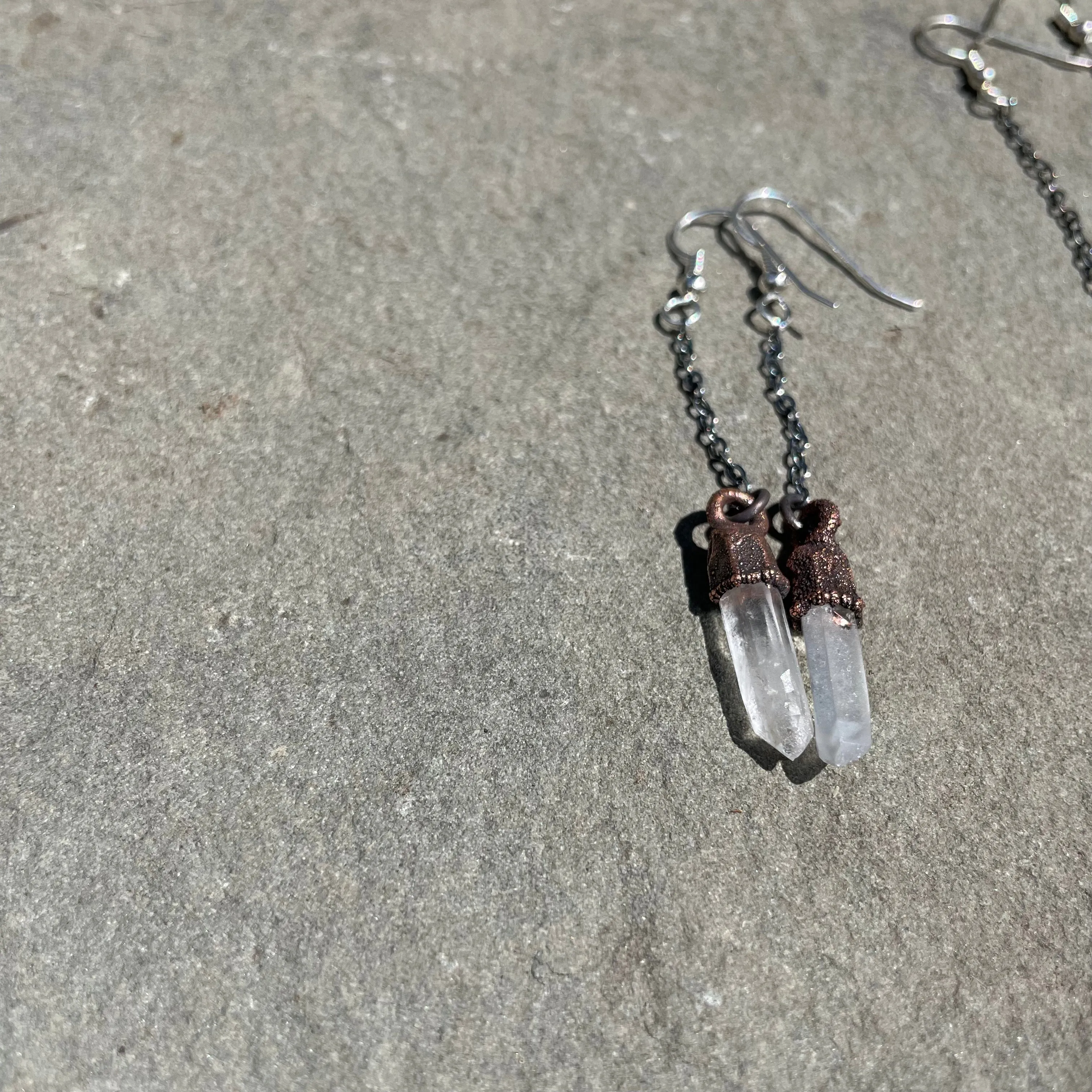 Quartz Chain Earrings by Hawkhouse