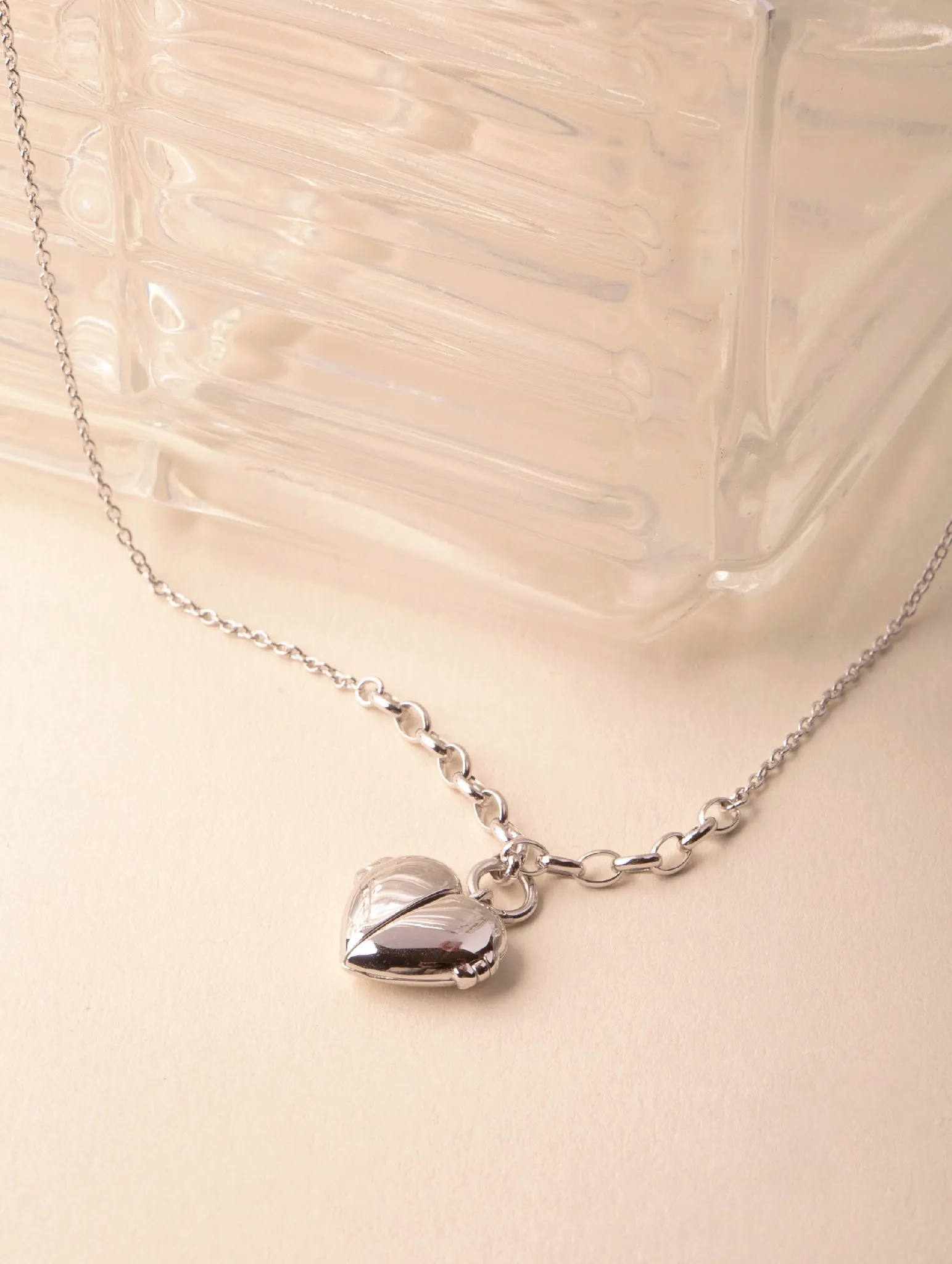 RAINE Heart Locket Sterling Silver Necklace