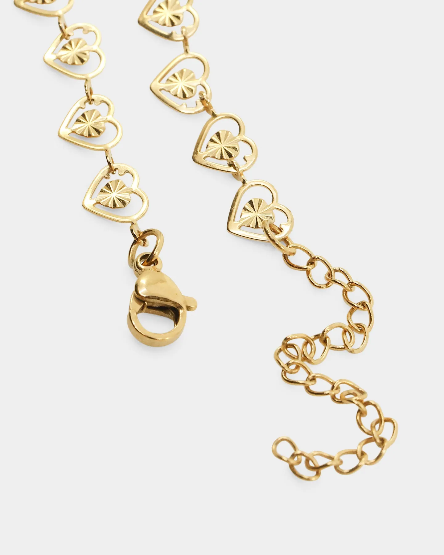 Raising Hell Women's London Hearts Necklace Gold