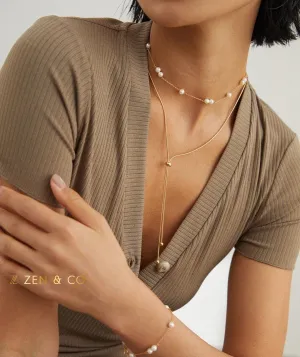 RILEY V neck minimalist stackable necklaces