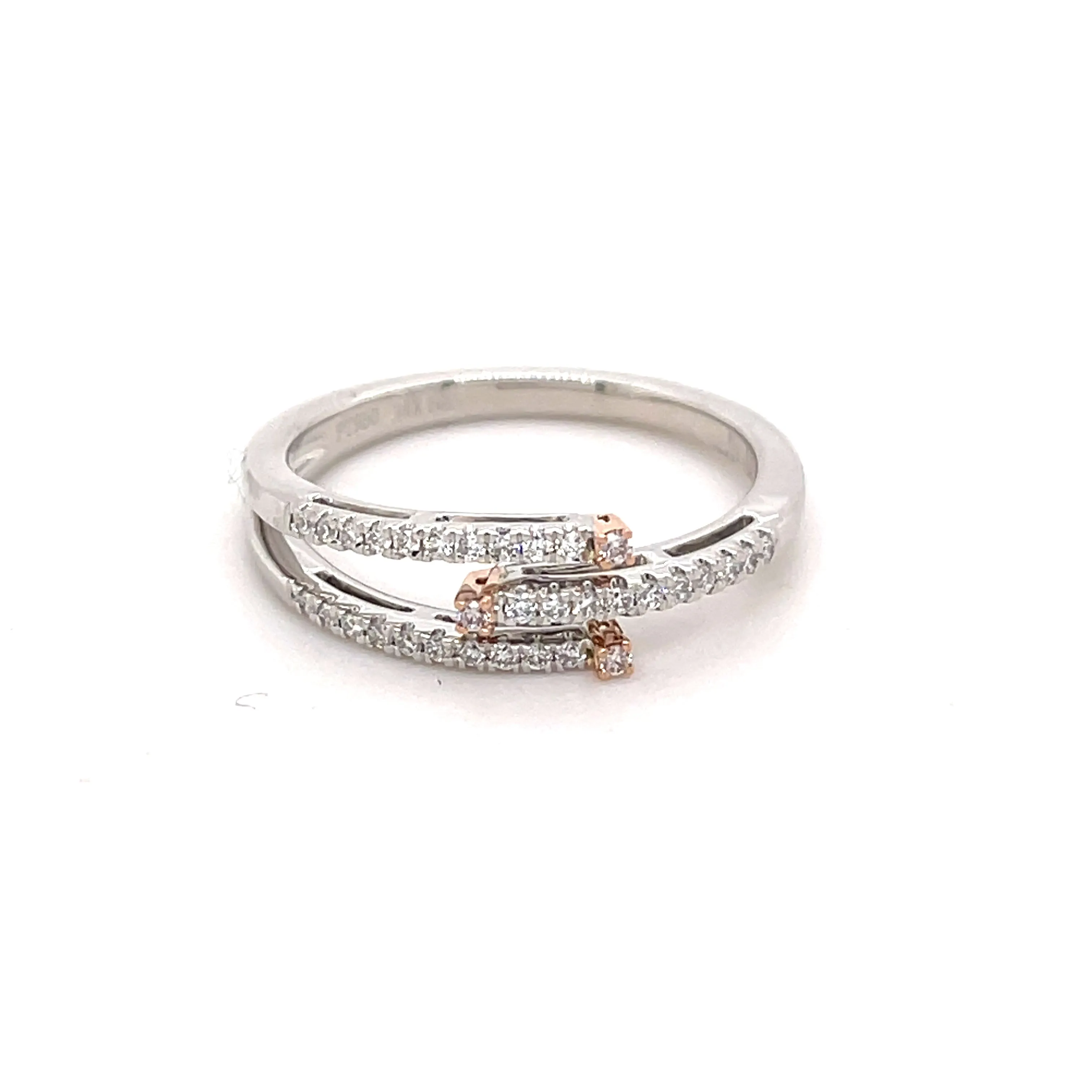 Samantha Platinum Rose Gold Pink Diamond Ring