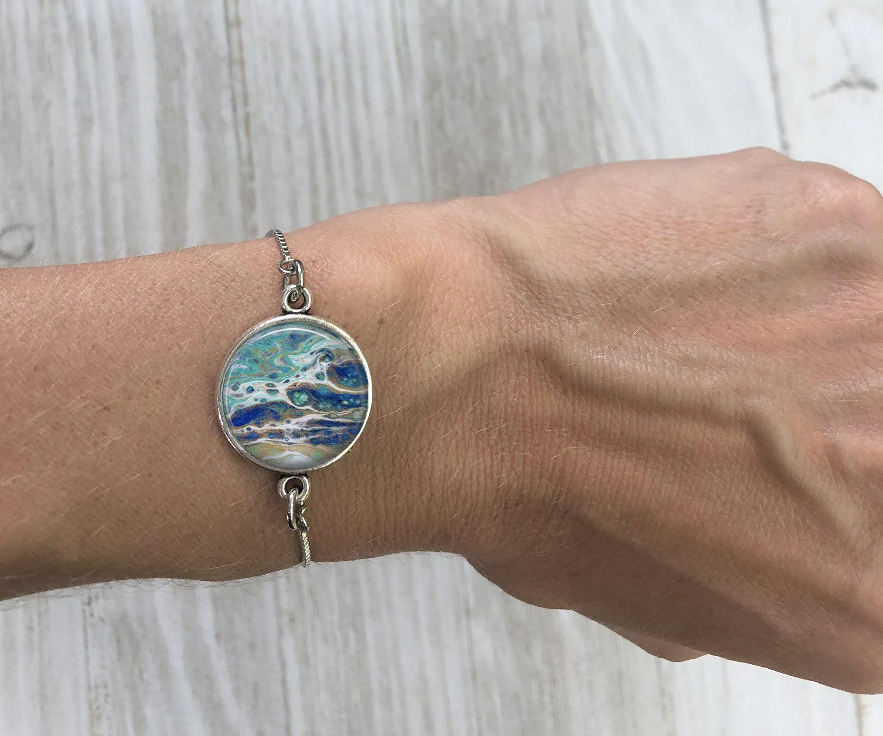 Sapphire Shores Pendant Bracelet | Handmade Beach Jewelry