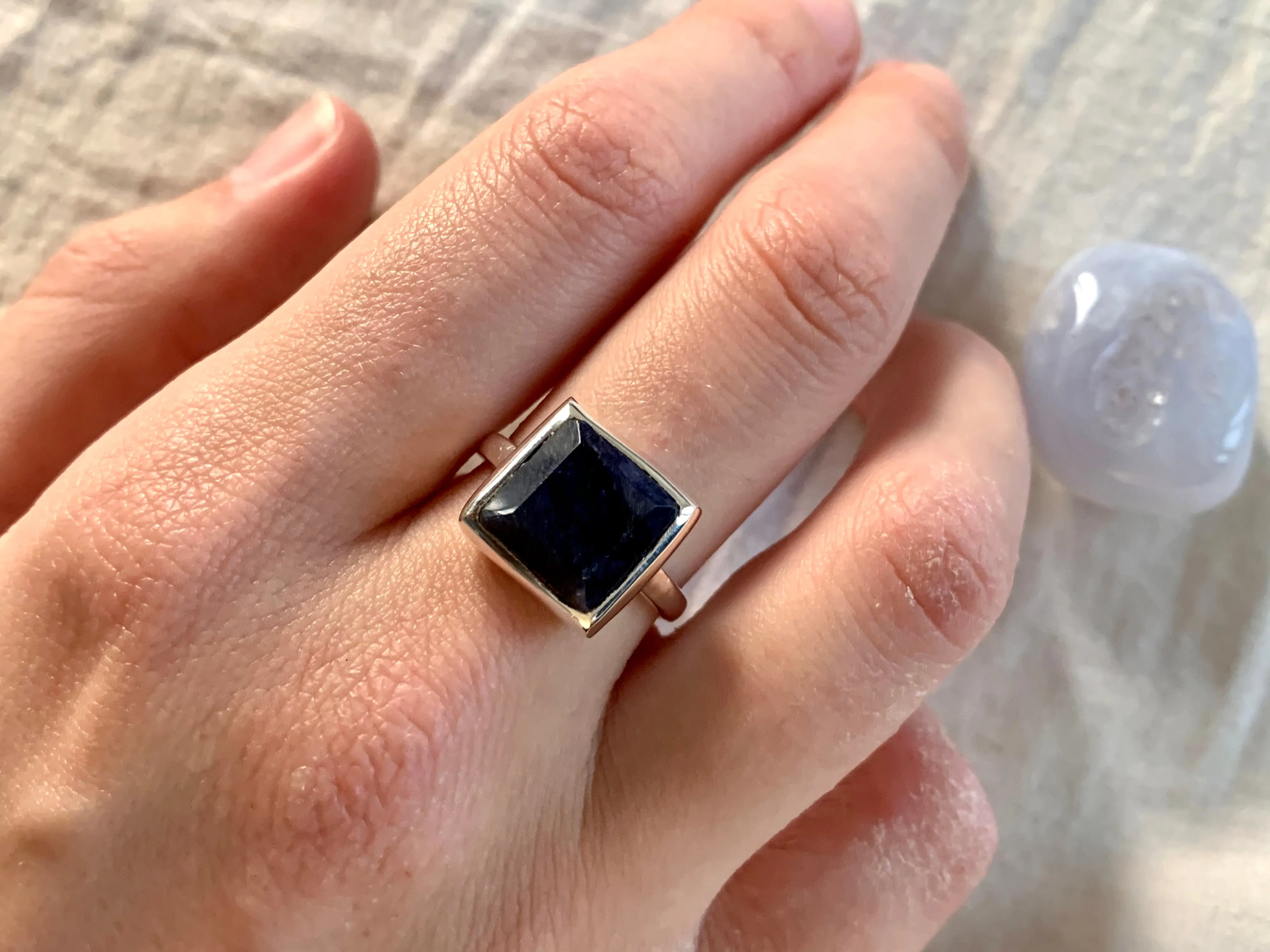 Semi-precious Emerald / Sapphire Tozi Ring