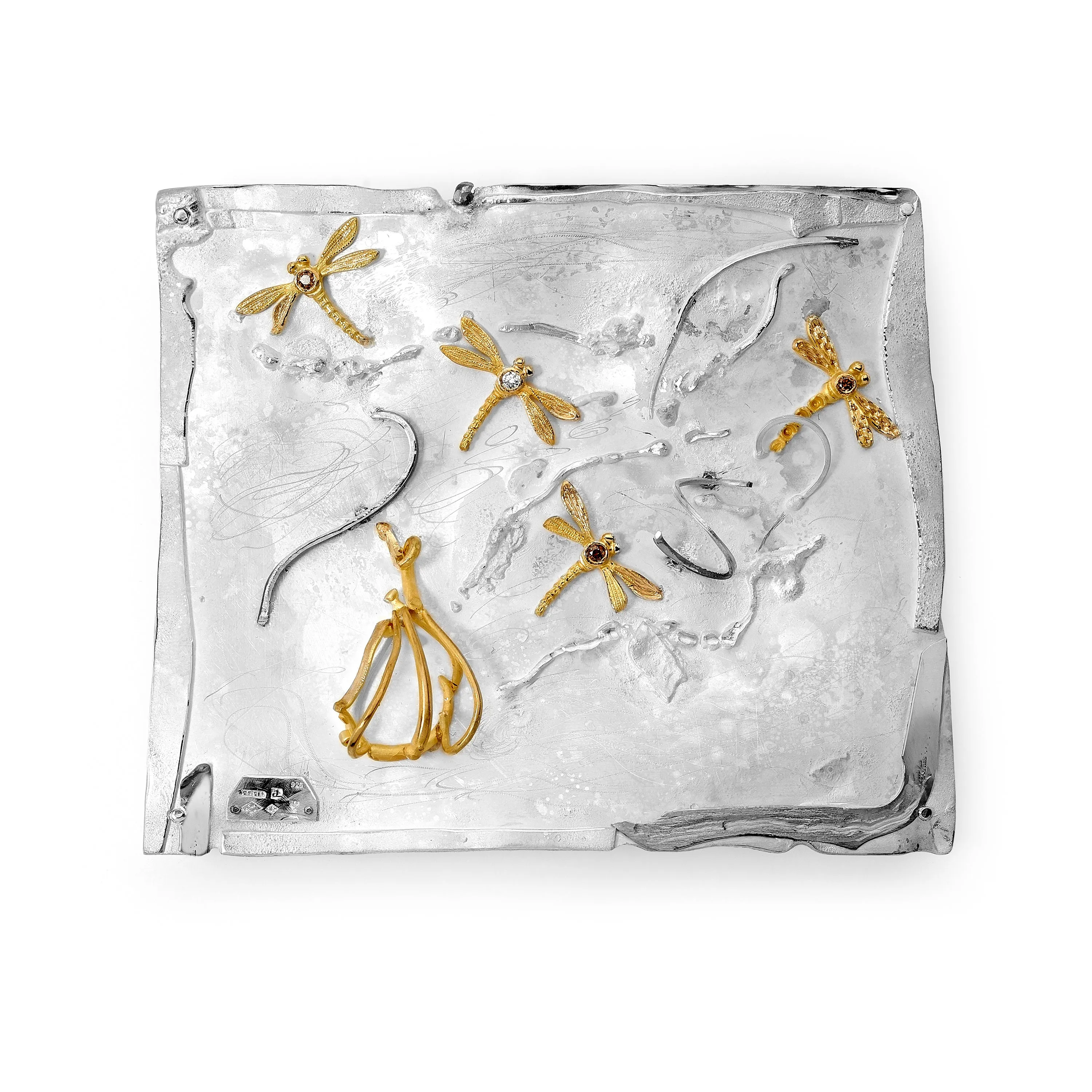 Silver & Gold Dragonfly Pendant