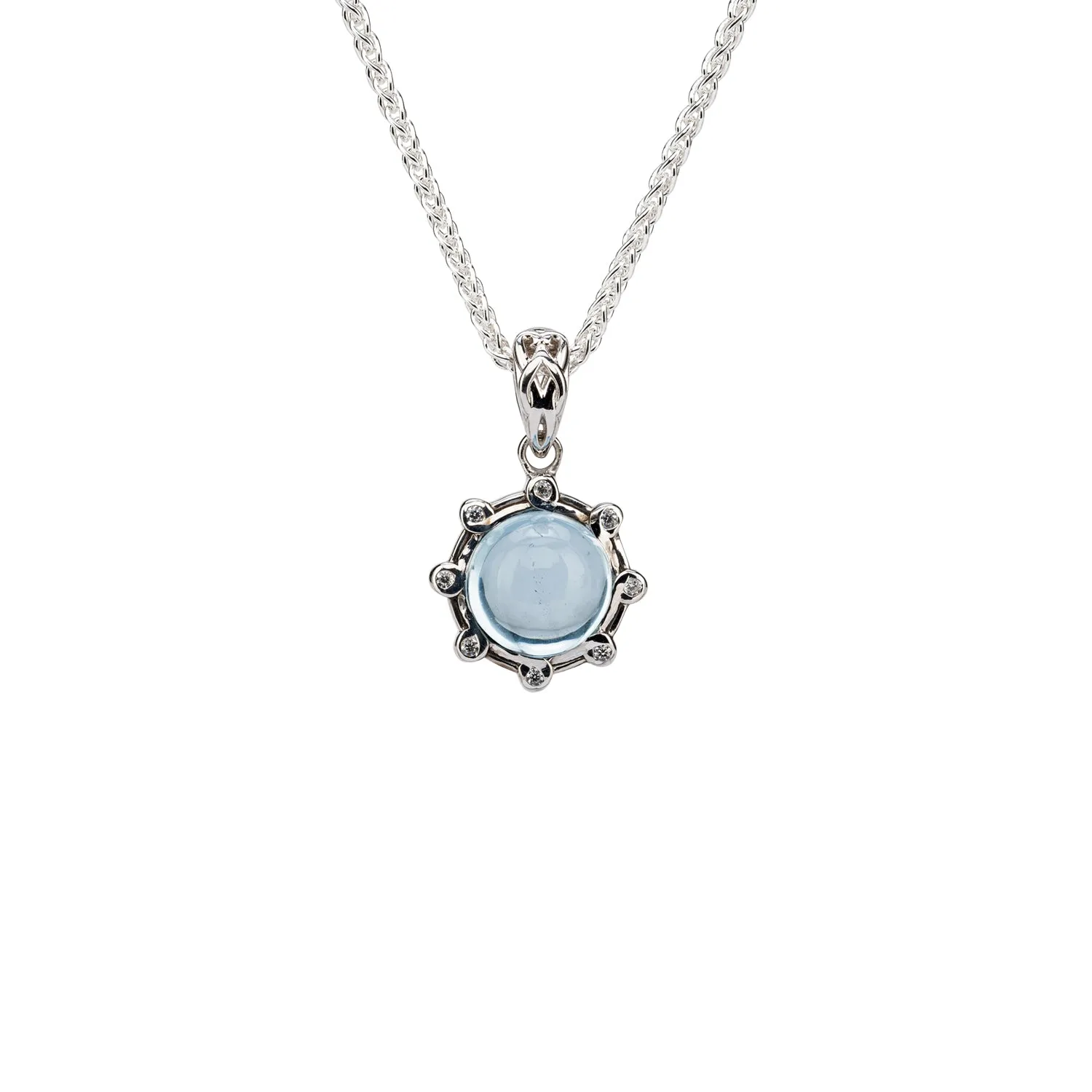 Silver Celestial Pendant - Blue Topaz