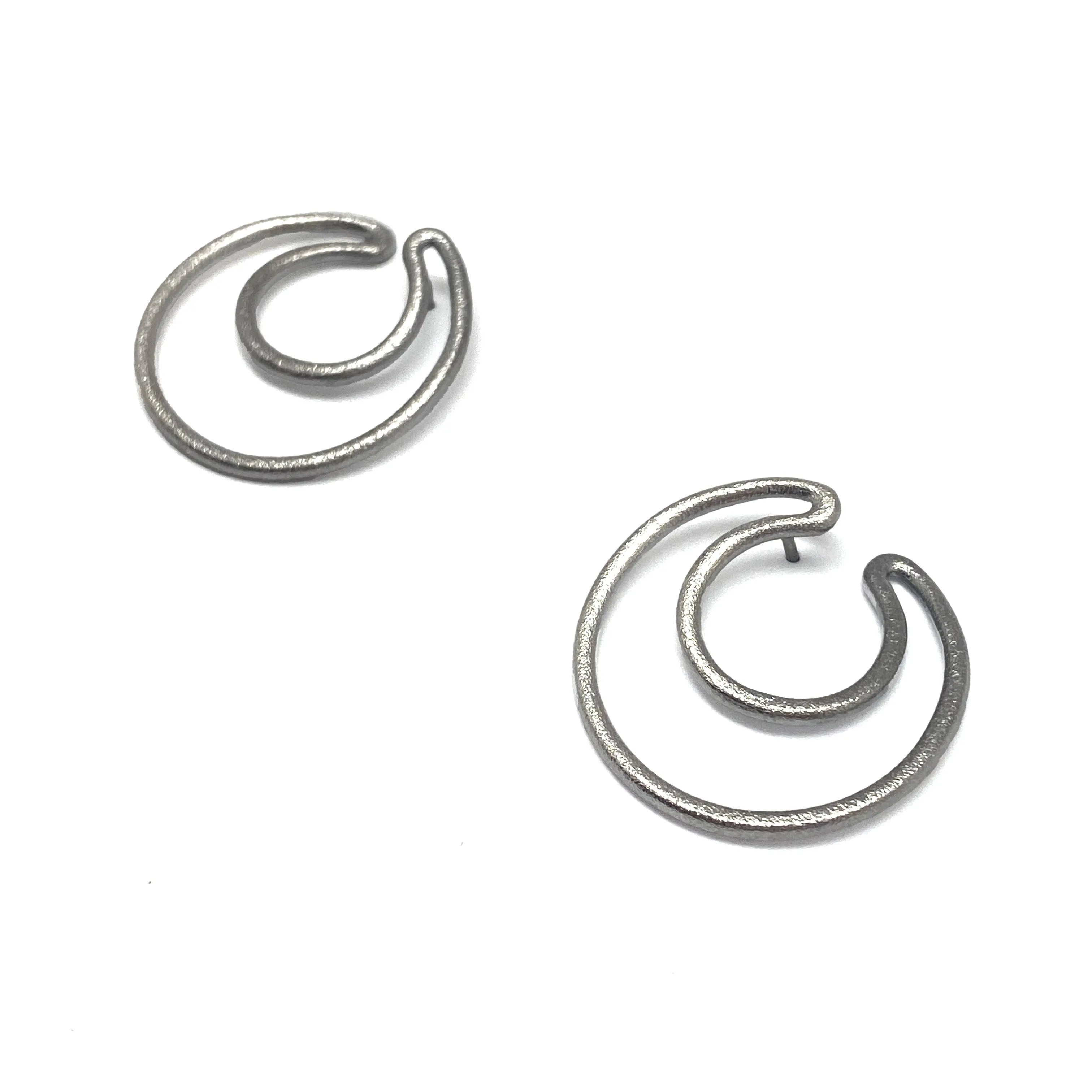 Silver Double Hoop Earrings