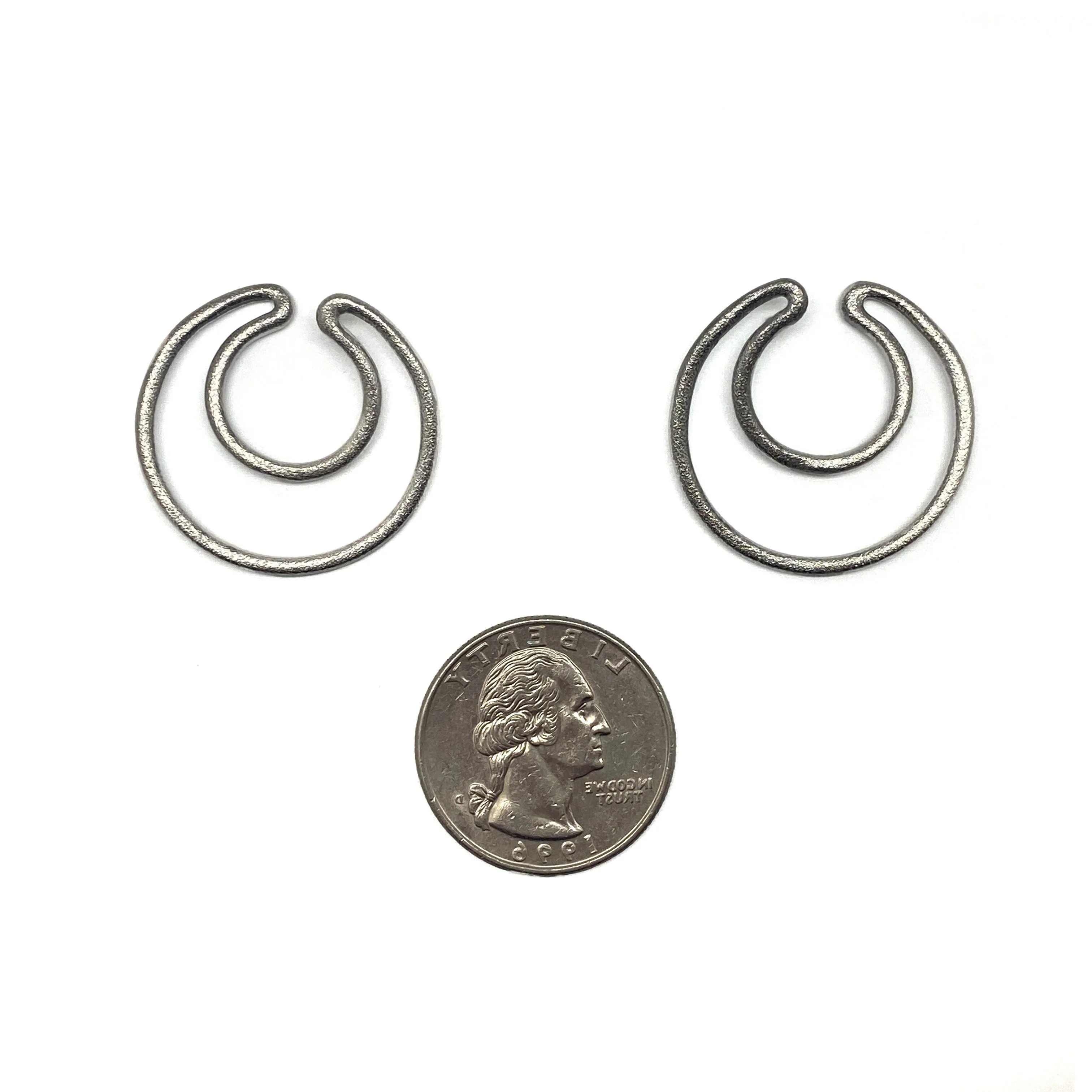 Silver Double Hoop Earrings