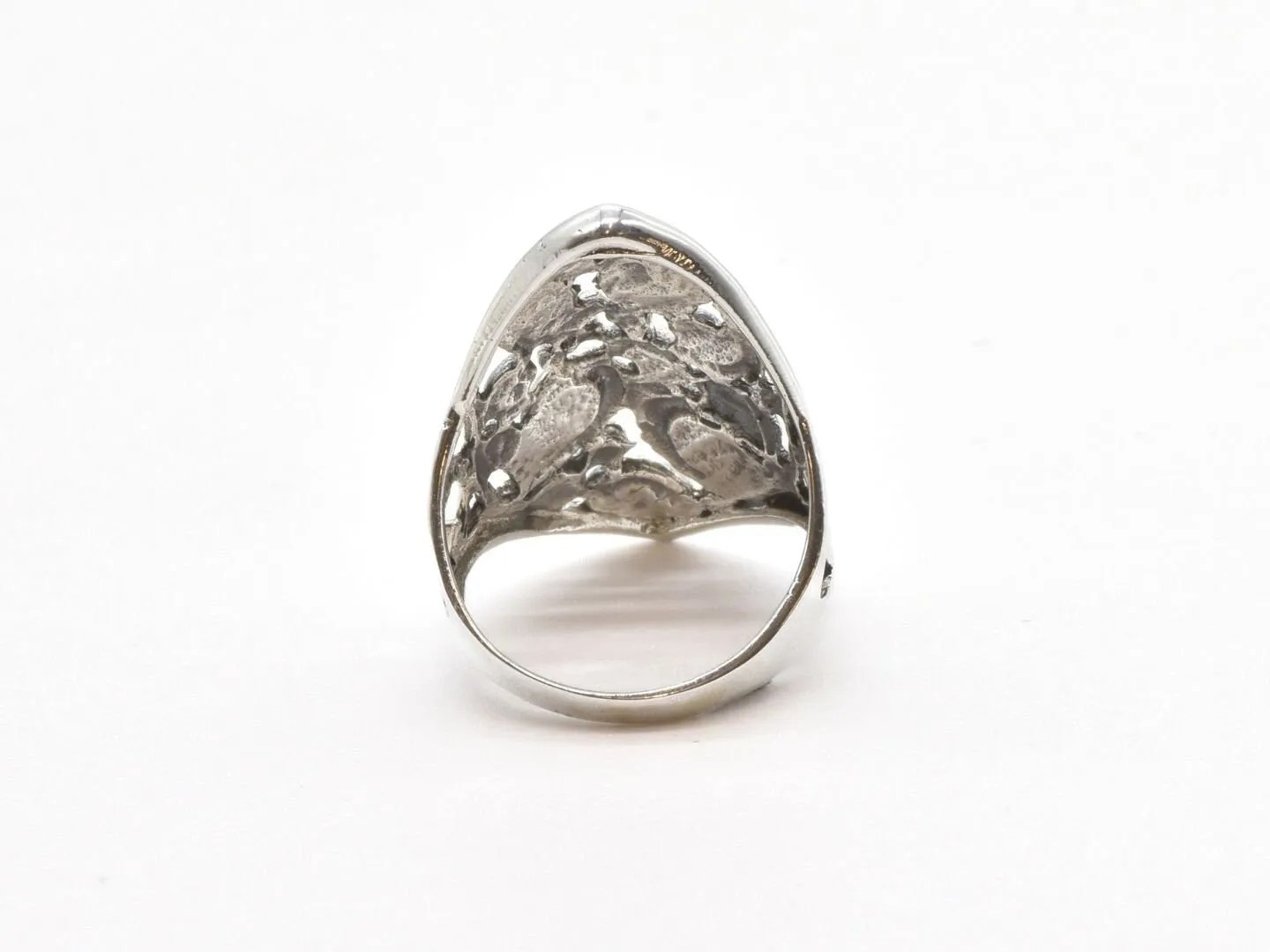 Silver Swirl Ring - Large Swirl Ring - Unique Bali Style Ring