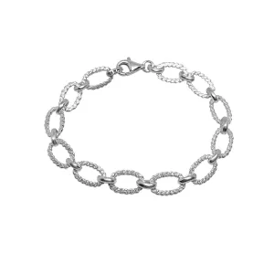 Silver Twisted Link Bracelet