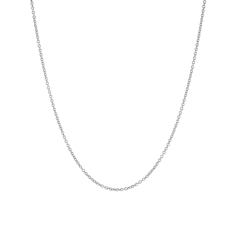 Simple Sterling Silver Rolo Chain Necklace 14 inch - 20 inch