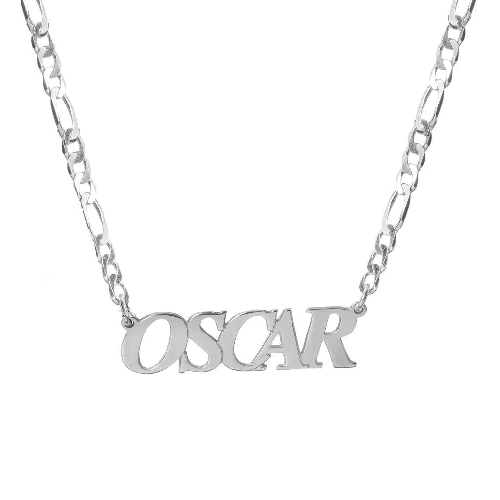 Solid Gold Figaro Name Necklace