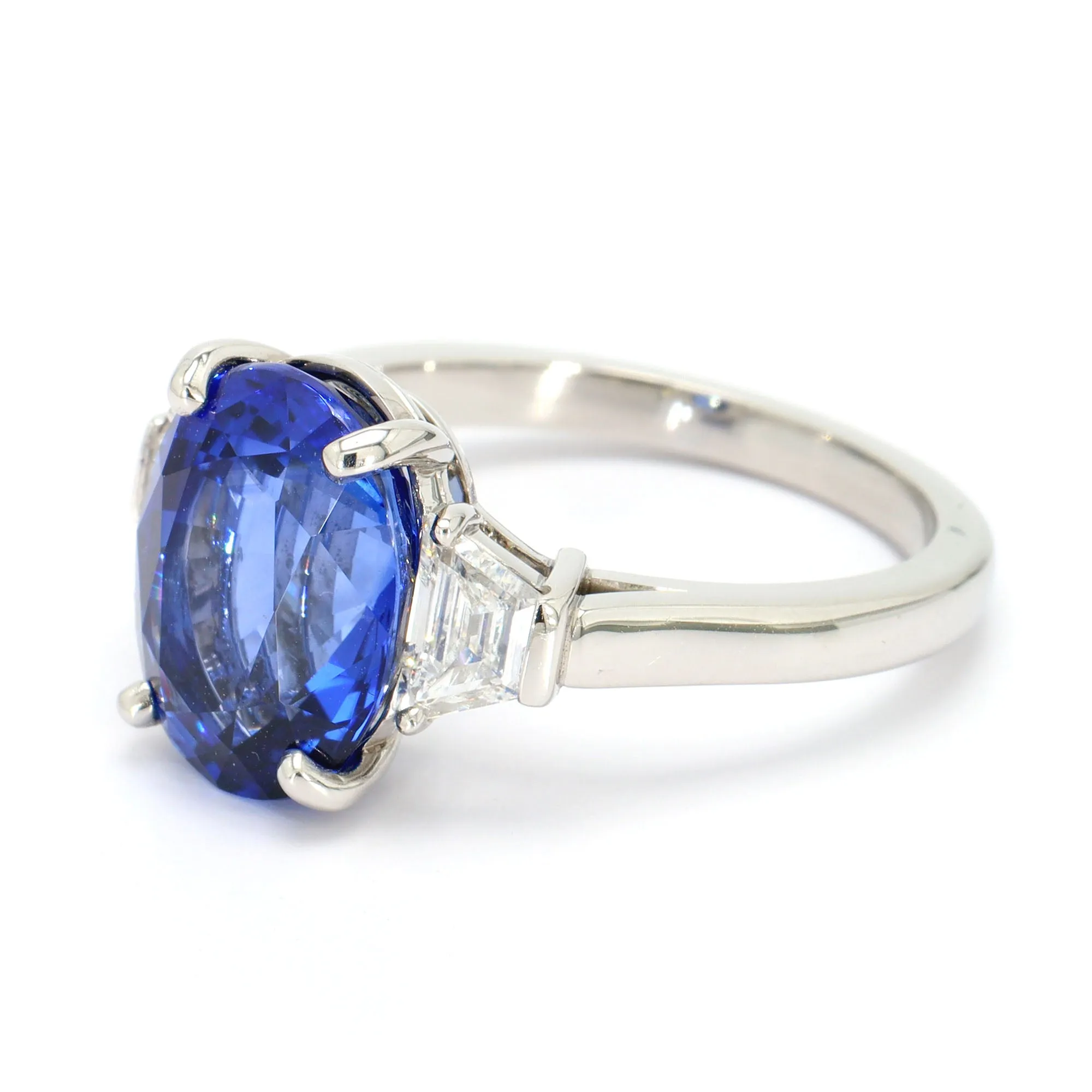 Sri Lankan Sapphire and Diamond Ring