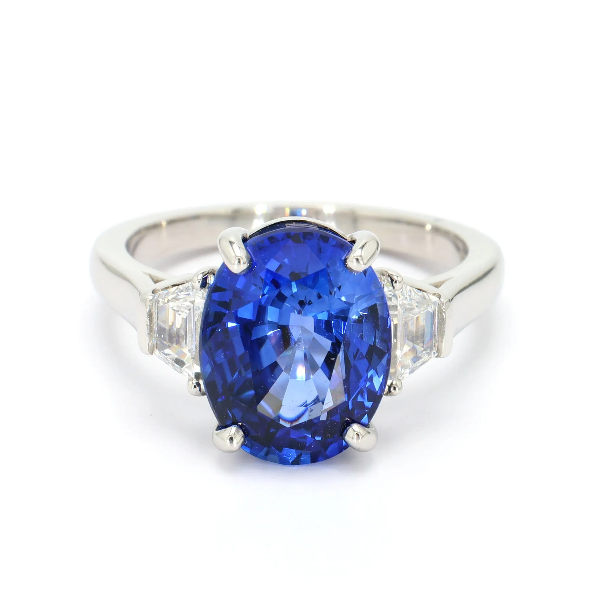 Sri Lankan Sapphire and Diamond Ring