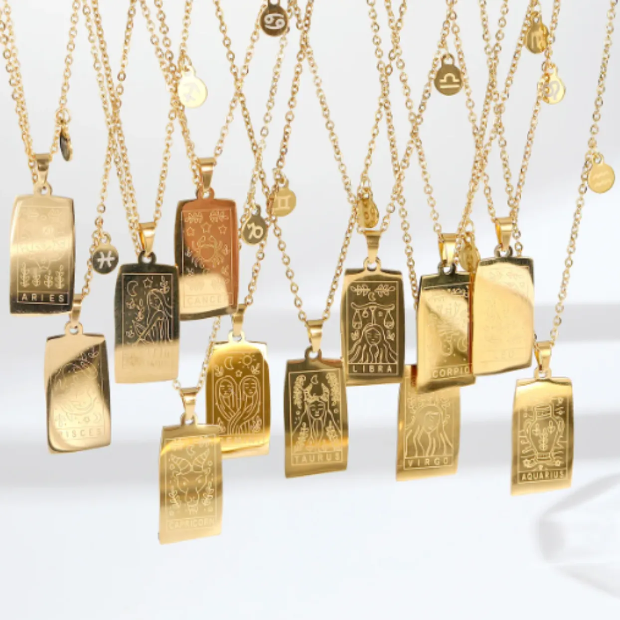 STAR SIGNS - GOLD WATERPROOF PENDANT/S NECKLACES