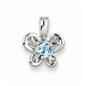 Sterling Silver Light Swiss Blue Topaz pendant