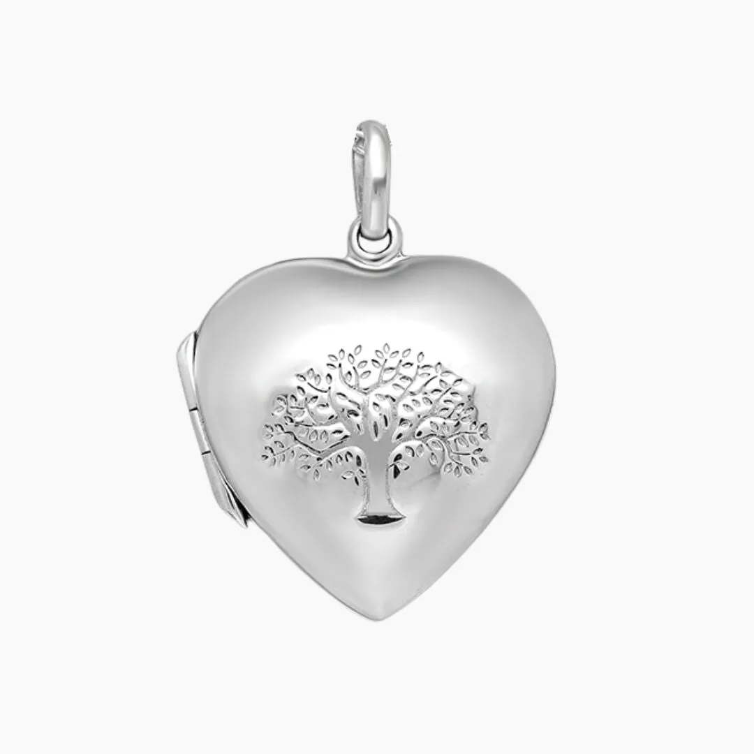 Sterling Silver Tree of Life Heart Locket