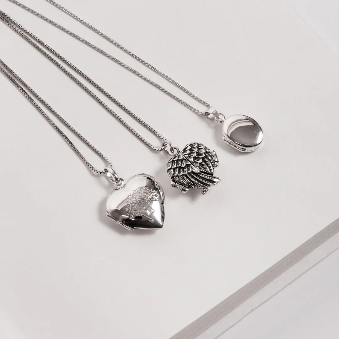 Sterling Silver Tree of Life Heart Locket