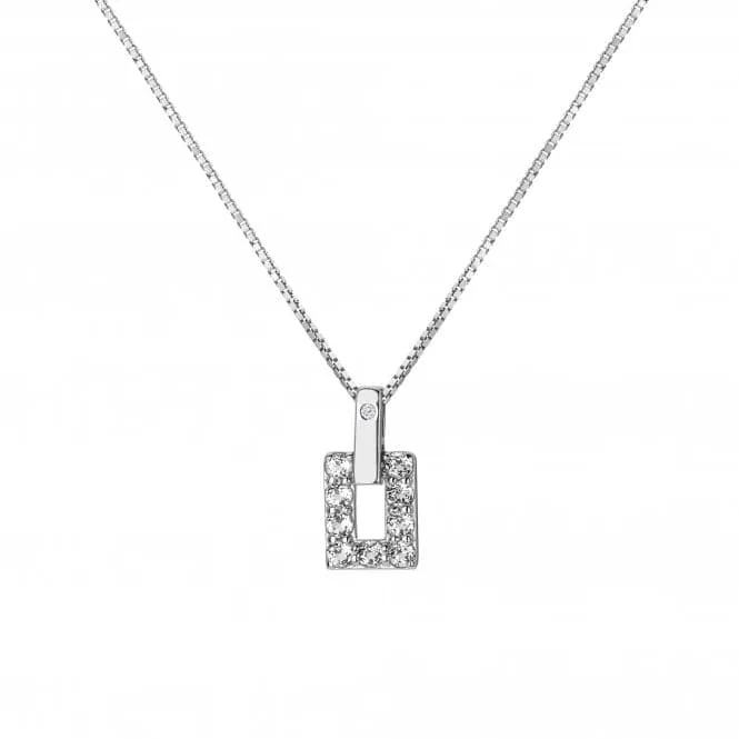 Sterling Silver White Topaz Echo Pendant DP898