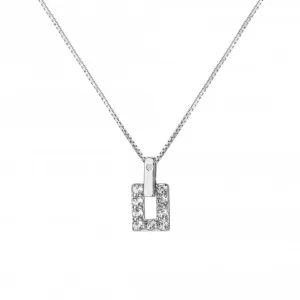 Sterling Silver White Topaz Echo Pendant DP898