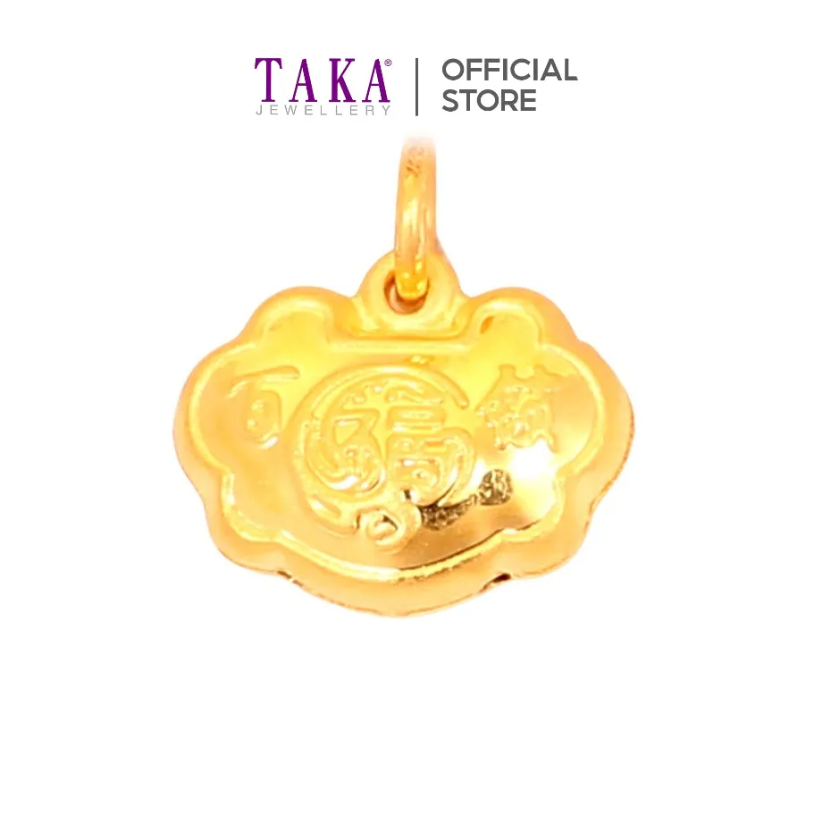 TAKA Jewellery 916 Gold Pendant Fu