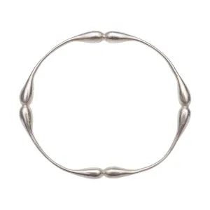 TenThousandThings Matte Sterling Silver Bones Bangle Bracelet