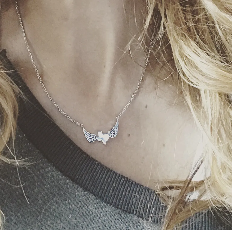 Texas Wings Pendant Necklace