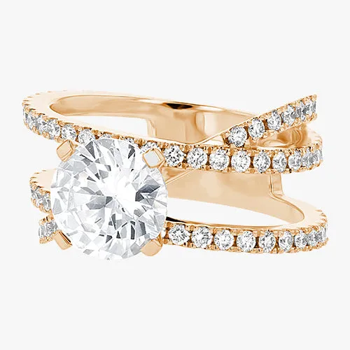 The Criss Cross Engagement Ring