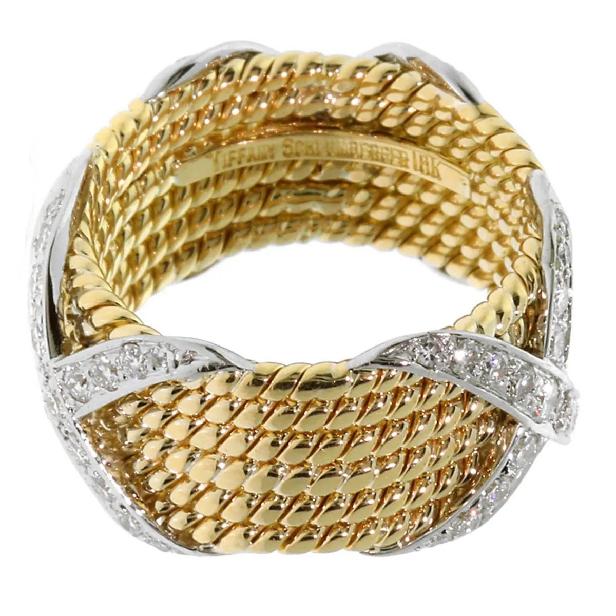 Tiffany & Co Schlumberger 6 Row Rope Diamond Ring