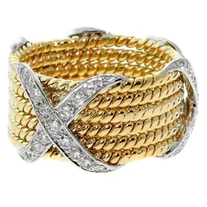 Tiffany & Co Schlumberger 6 Row Rope Diamond Ring