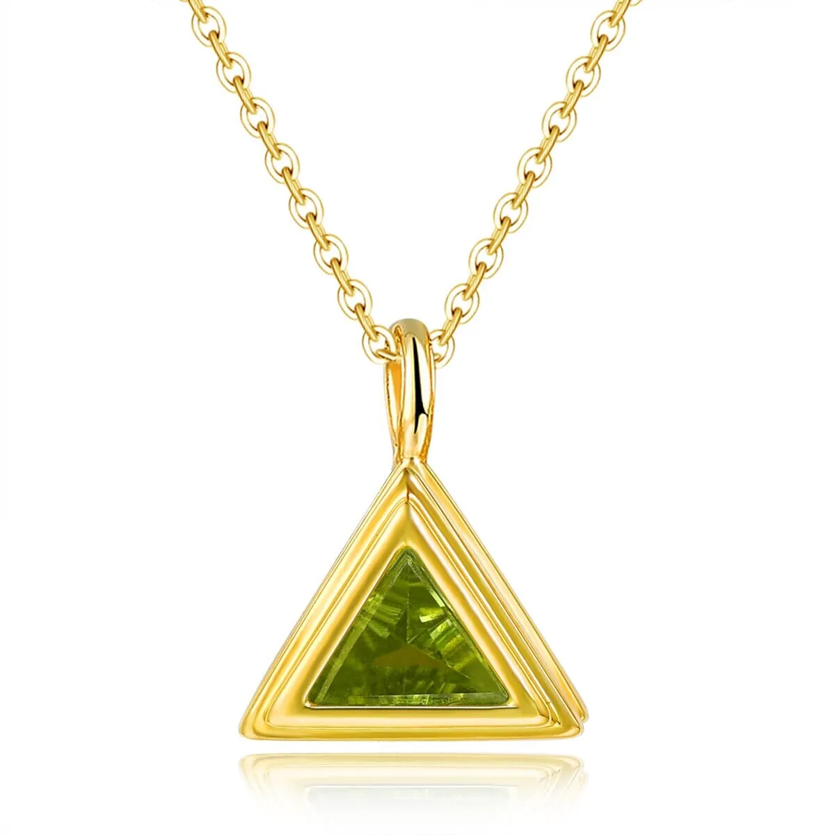 Topaz Peridot Garnet Yellow Gold Plated Pendants Necklace