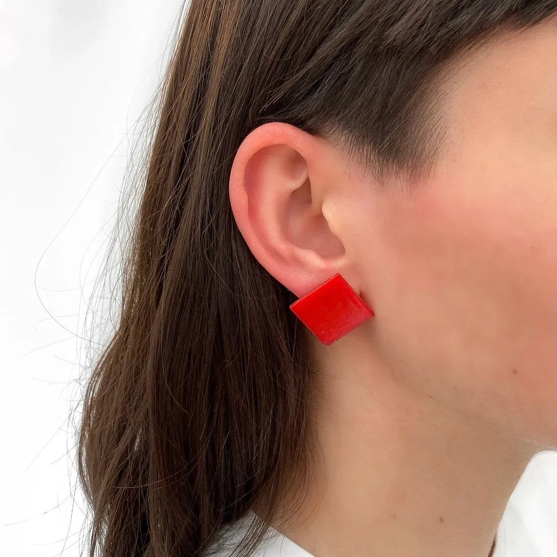 Violette earrings in pink and red