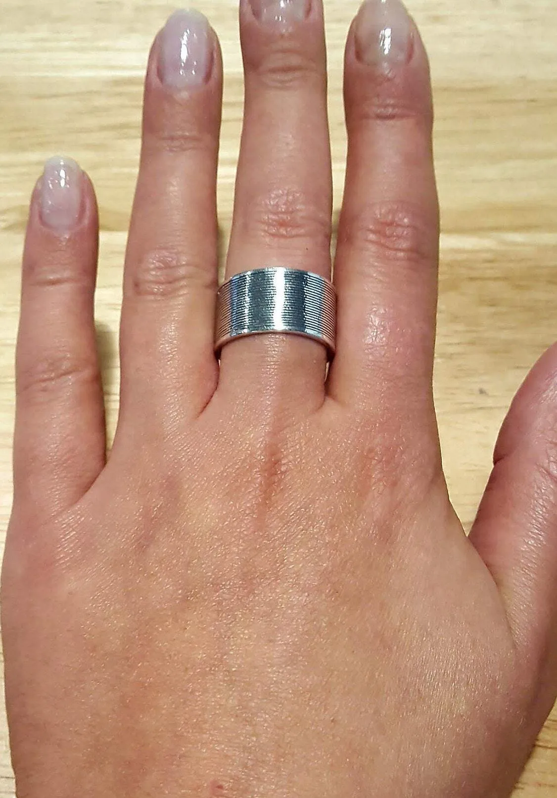 Wide Silver Band - Silver Statement Ring - Modern Silver Band