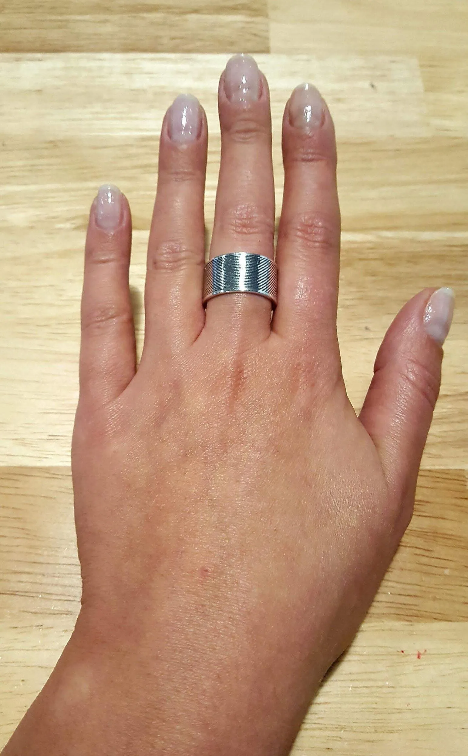 Wide Silver Band - Silver Statement Ring - Modern Silver Band