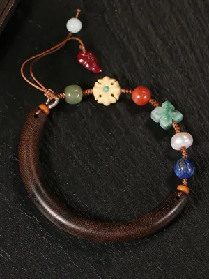 Women Ethnic Wooden Bead Handmade Bracelet