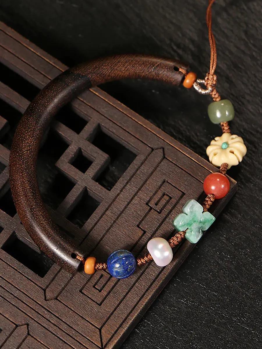 Women Ethnic Wooden Bead Handmade Bracelet