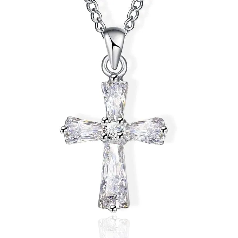 Women's Christian Necklace <br> Crystal Cross