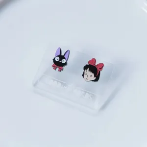 Wood With Words: Acrylic Stud Earrings Kiki and Jiji